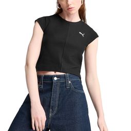 Remera Puma Wardrobe Essential Ribbed  Mujer