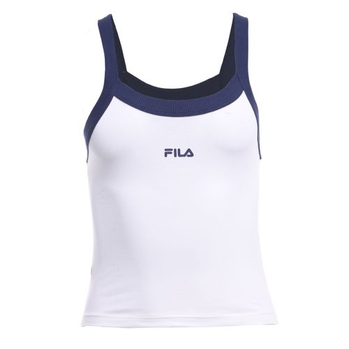 Musculosa Fila Ribbed Letter Mujer